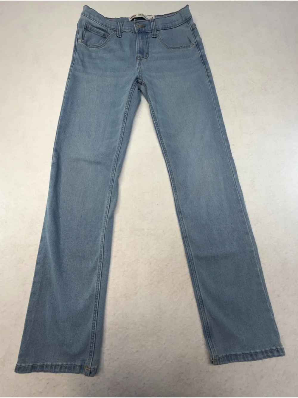 Levi's 514 Light Blue Jeans Size 16 - W28 L30 - Adjustable Waist